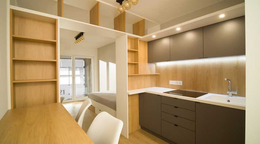 Living area of a MDL Module micro flat apartment